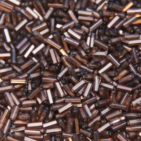 5EP6496: Vin French Bugle Silverlined Prune 5mm Avg - 250 GM