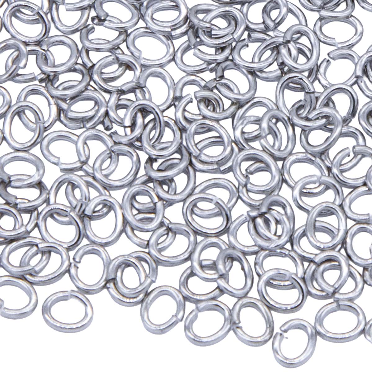 5FI223-IRR: USA Made Brass Oval Jump Ring Imitation Rhodium Finish 4.7x5.8mm 18 Gauge 5 Gram