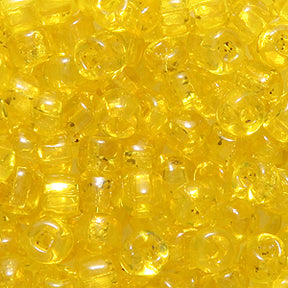 5SV222-1Q: Vintage Venetian Transparent Yellow #1 SQ Hole 5/0 500 Grams