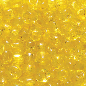 5SV222-1QR: Vintage Venetian Transparent Yellow #1 Square Hole 5/0 50 Gram Bag
