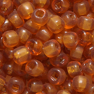 5SV254-2Q: Vintage Venetian Transparent Raw Sienna #2 SQ Hole 5/0 500 Grams