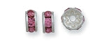 73CC292-S: Preciosa R/S Rondell Rose Silver 5mm-- 48PC
