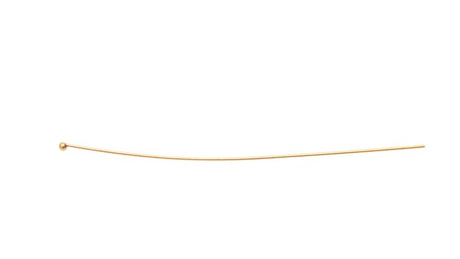 60FI61-G: Headpin 1.5MM Ball Gold PLT 60mm 22GA - 50PC