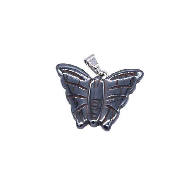 60ST403-B: Hematite Butterfly PNDNT 25mm