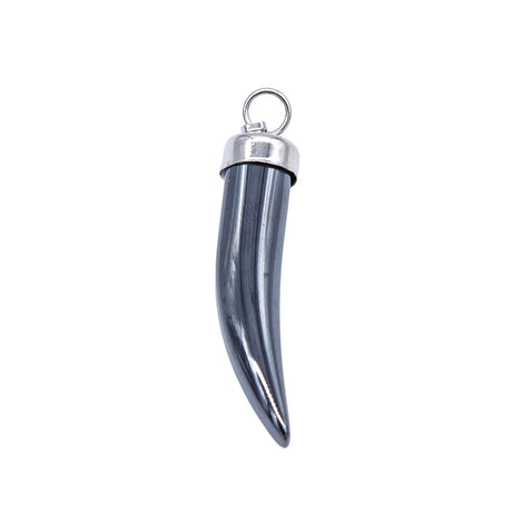 60ST403-H: Hematite Horn PNDNT Bail 38mm