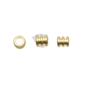 64ME854-1: Metal Tube Three Ridges Brass 5x5mm-144PC