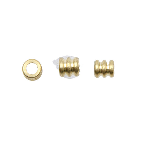64ME854-1: Metal Tube Three Ridges Brass 5x5mm-144PC