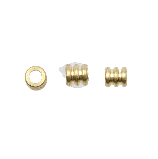 64ME854-1: Metal Tube Three Ridges Brass 5x5mm-144PC