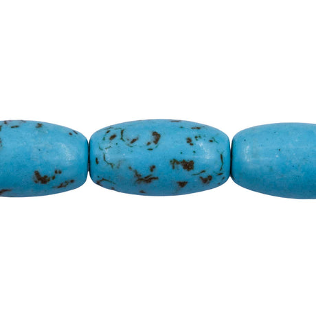 64ST612-TQ: Turquoise Magnesite Puff Tube 8x14mm