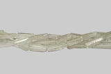 67ST411-F: Natural Quartz Crystal Hex Facet Pipe Beads 3-5x8-18mm 16"