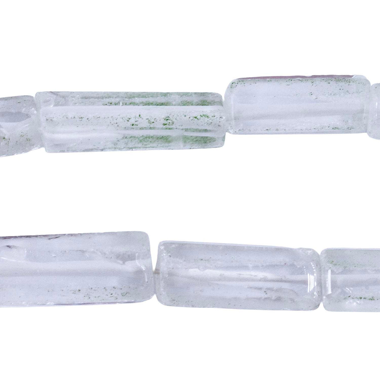 67ST411-F: Natural Quartz Crystal Hex Facet Pipe Beads 3-5x8-18mm 16"