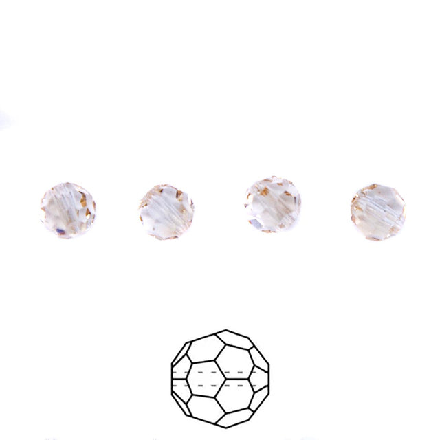 6CC051: Preciosa Crystal Round Honey 6mm-72PC