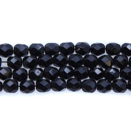 6FC109: CZ Facet Rd Black 6MM 300PC