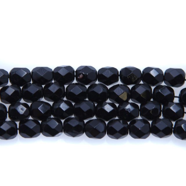 6FC109R: CZ FACET RD Black 6MM 50PC