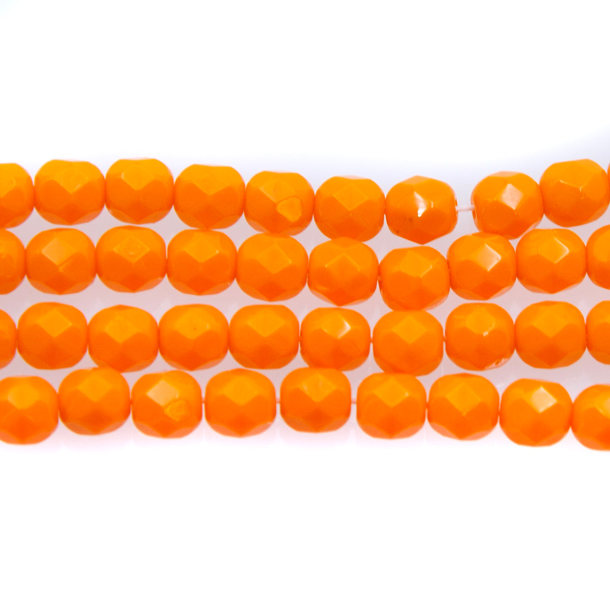 6FC132: CZ FACET RD Opaque Orange 6mm-300PC