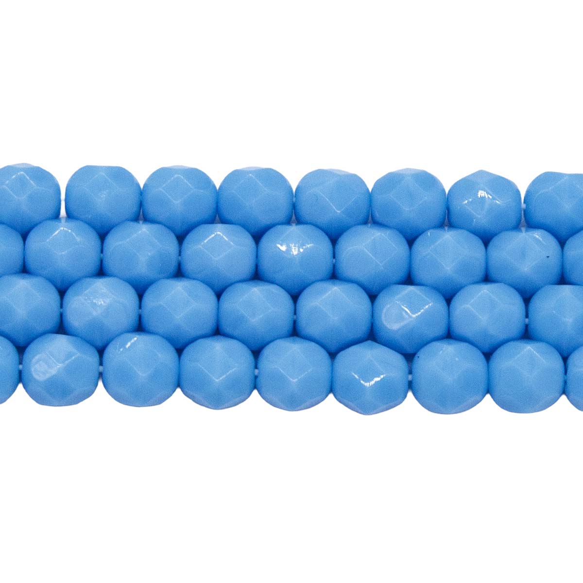 6FC164: CZ FC Round Opaque Turquoise Blue 6mm 300PC