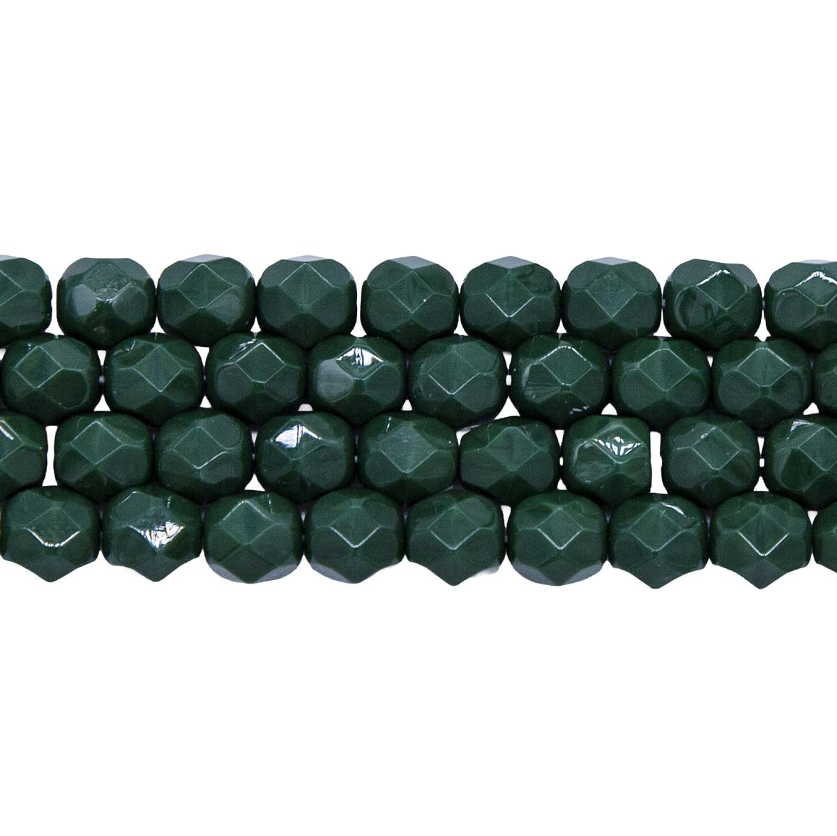 6FC188: CZ FACET RD Opaque Forest Green 6mm-300PC