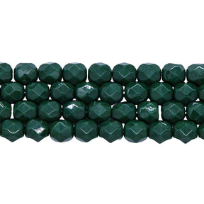 6FC188: CZ FACET RD Opaque Forest Green 6mm-300PC