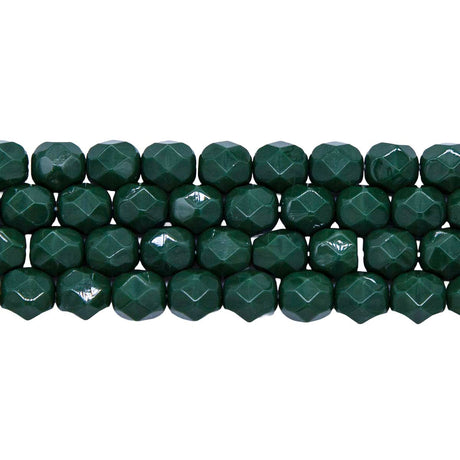 6FC188: CZ FACET RD Opaque Forest Green 6mm-300PC