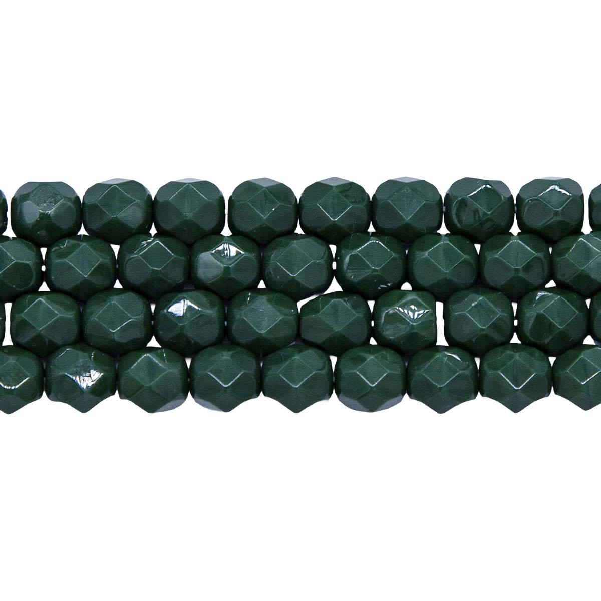 6FC188R: CZ FACET RD Opaque Forest Green 6mm-50PC