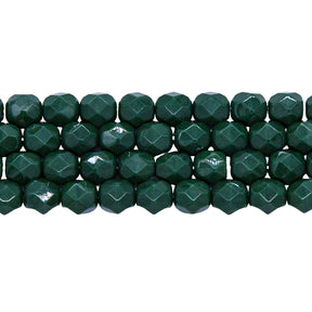 6FC188R: CZ FACET RD Opaque Forest Green 6mm-50PC