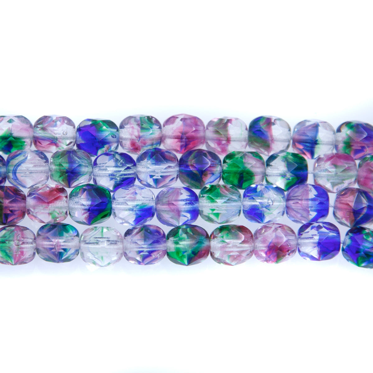 6FC212-S2R: CZ FACET RD Crystal/Striped 6MM-50PC