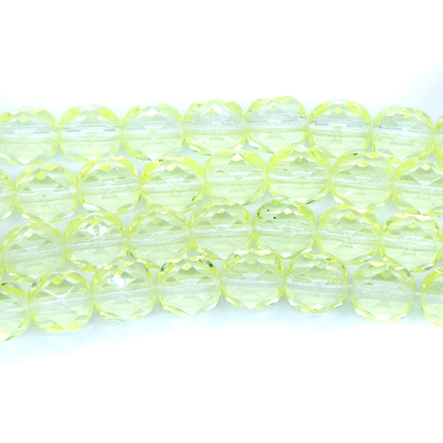 6FC222R: Czech Faceted Round Jonquil Yellow 6mm 50PC