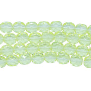 6FC222: Czech Faceted Round Jonquil Yellow 6mm 300 Pieces
