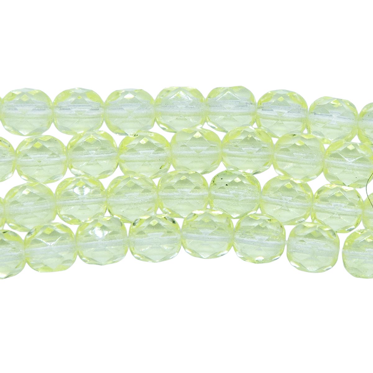 6FC222: Czech Faceted Round Jonquil Yellow 6mm 300 Pieces