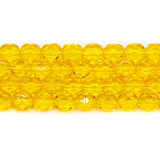 6FC225-A: CZ FACET RD TRANS LT MED Yellow 6MM-300PC