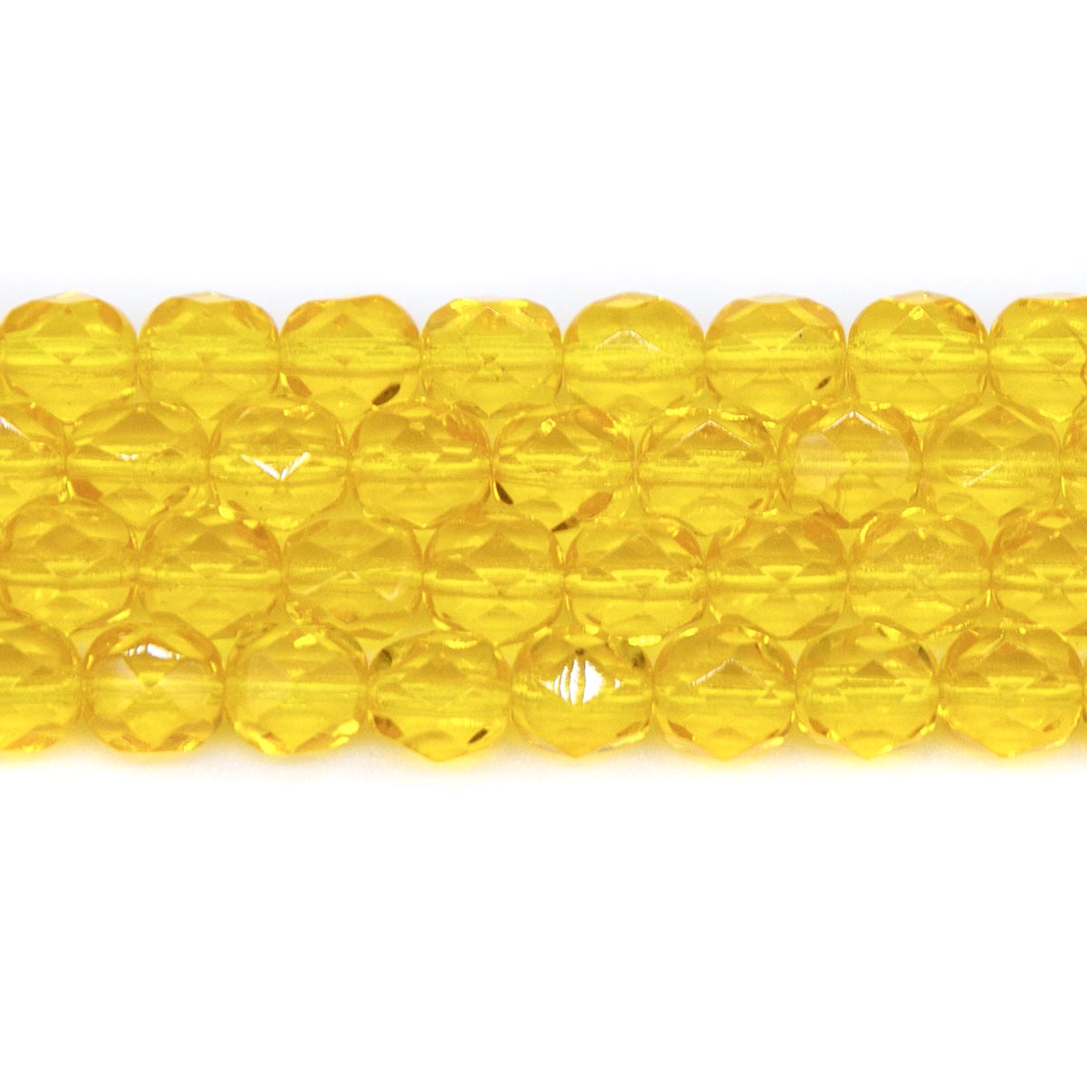 6FC225-AR: CZ FACET RD Trans LT MED Yellow 6mm-50PC
