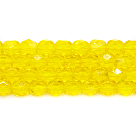 6FC225: CZ FACET RD TRANS MED Jonquil 6MM-300PC