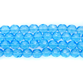 6FC263-D: CZ FACET RD TRANS DK MED Aqua 6MM-300PC