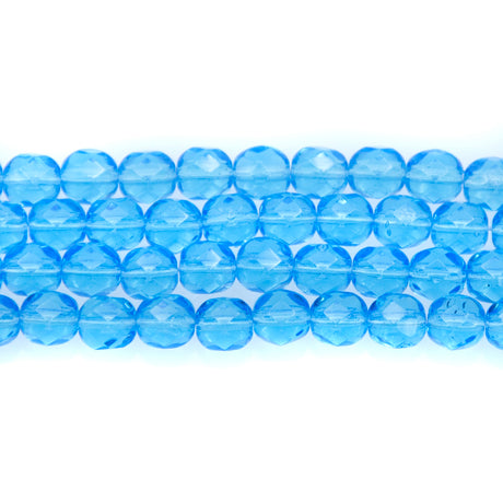 6FC263-D: CZ FACET RD TRANS DK MED Aqua 6MM-300PC