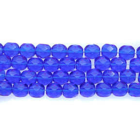 6FC267-D: CZ FACET RD TRANS DK Aqua 6MM-300PC