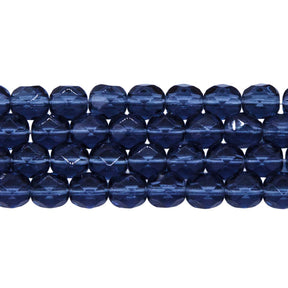 6FC269R: CZ Faceted Rd Tr Montana Blue 6mm 50 Pcs