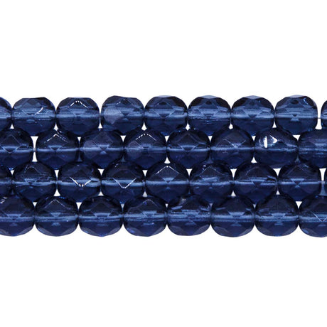 6FC269R: CZ Faceted Rd Tr Montana Blue 6mm 50 Pcs