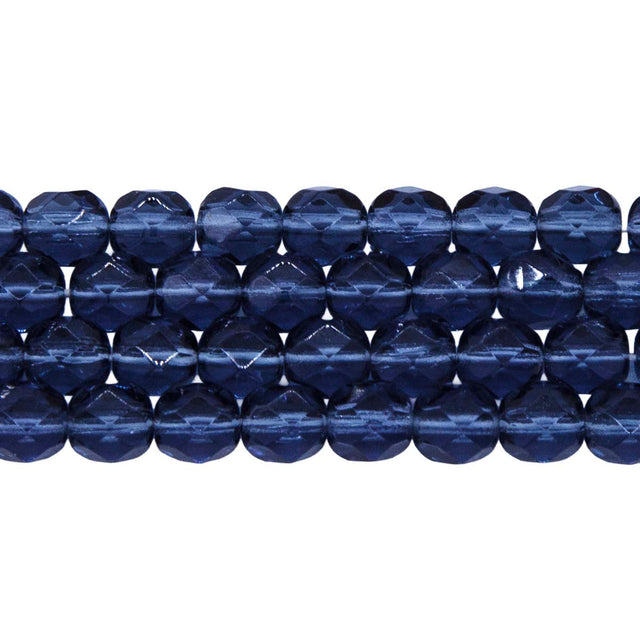 6FC269R: CZ Faceted Rd Tr Montana Blue 6mm 50 Pcs