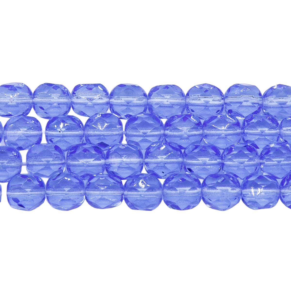 6FC273R: CZ FACET RD Trans MED LT Sapphire 6mm - 50PC
