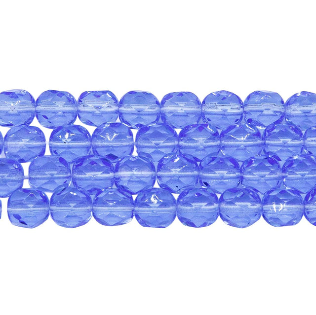 6FC273R: CZ FACET RD Trans MED LT Sapphire 6mm - 50PC