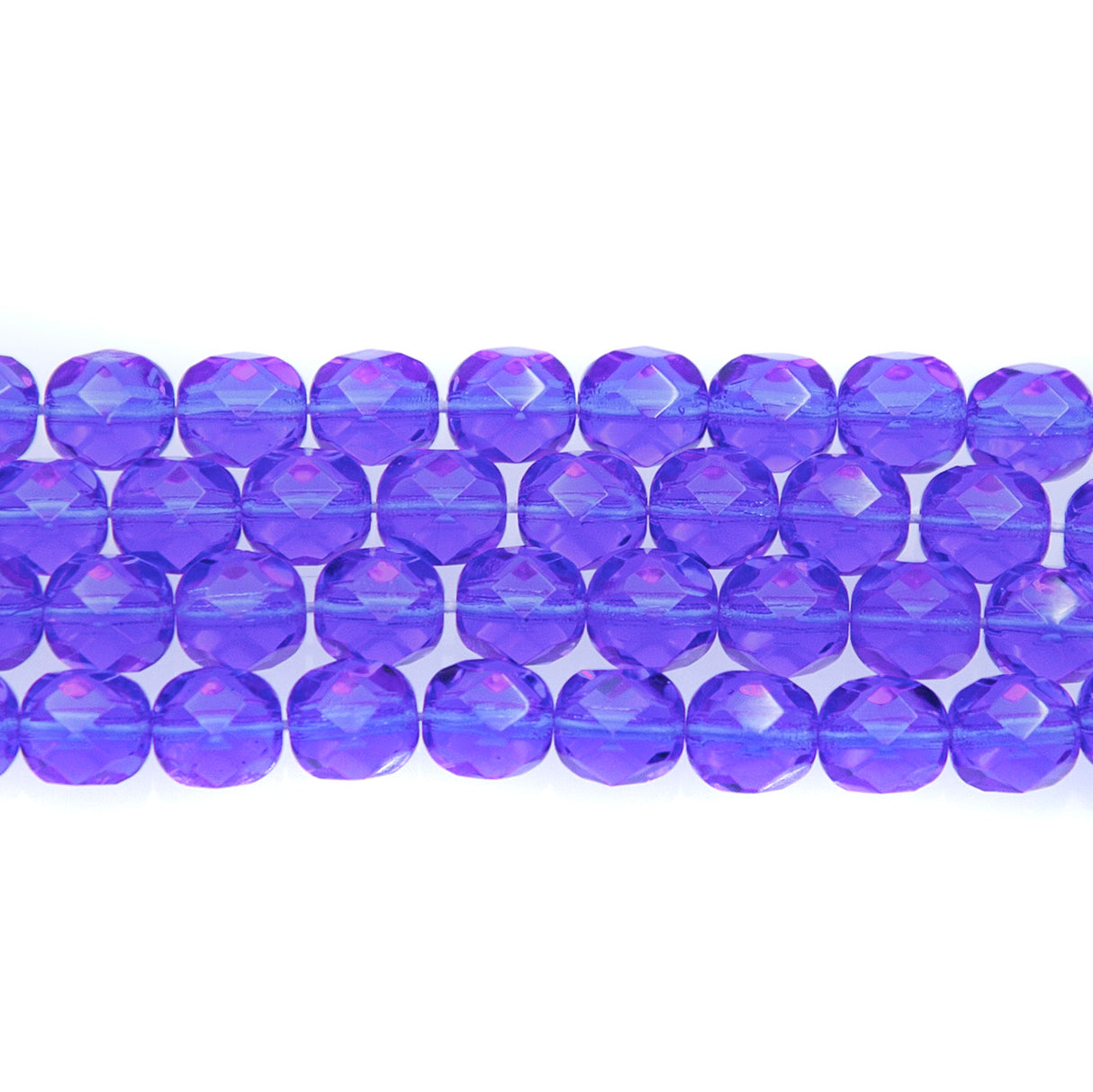 6FC275R: CZ Faceted Rd Trans Sapphire 6mm 50PC
