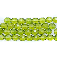 6FC283R: CZ FACET RD Trans Olive Green 6mm-50PC