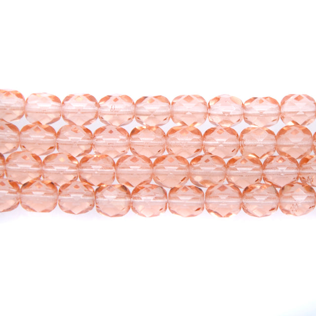 6FC291-DR: CZ FACET RD Trans DK Pink 6mm-50PC