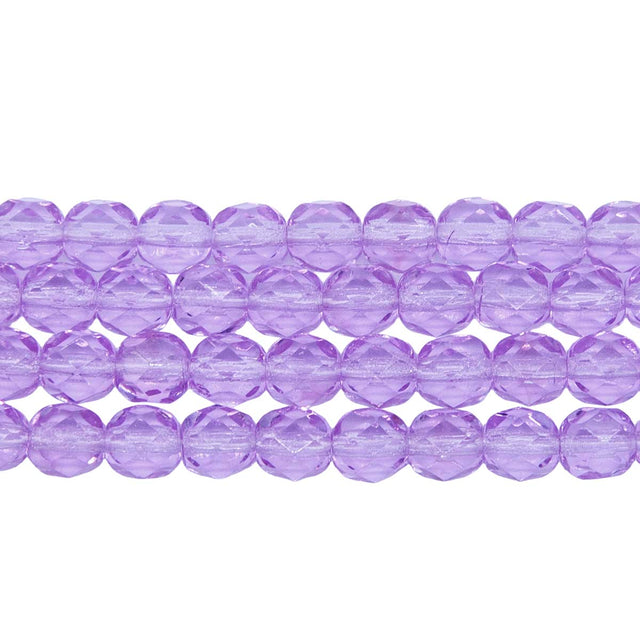 6FC295-V: CZ FACET RD Violet 6mm-300PC