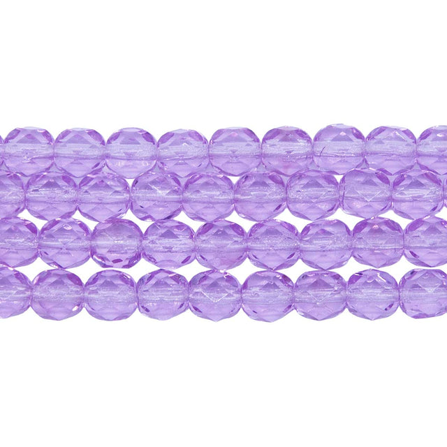 6FC295-VR: CZ FACET RD Violet 6mm-50PC