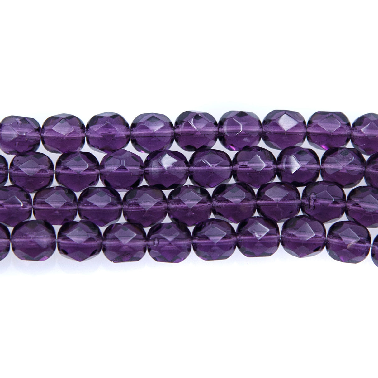 6FC299-7R: CZ FACET RD Trans Deep Plum 6mm-50PC