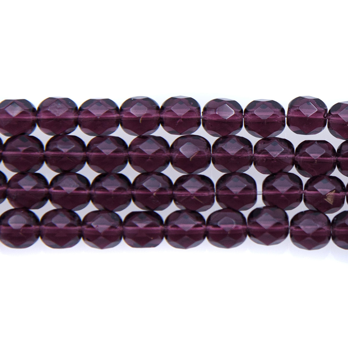 6FC299R: CZ Faceted Trans Round Deep Amethyst 6mm-50PC