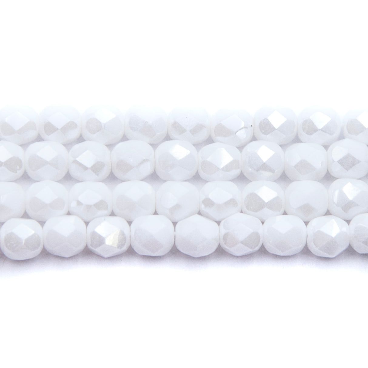 6FC312-WA: CZ FACET RD Alabster Wedding Luster 6mm-300PC