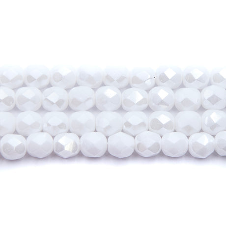 6FC312-WAR: CZ FACET RD Alabster Wedding Luster 6mm-50PC