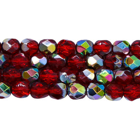 6FC544-V: CZ FACET RD Ruby Vitrail 6mm-300PC